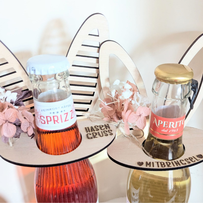 SVG Laserdatei Hasenohren für Flaschen Ostern Geschenkidee Ostermitbringsel Weinflasche verschiedene Designs Osergeschen SVG-Datei Hasenohr – Bild 11