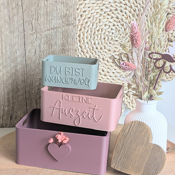 STL 3D Druck Datei 3 Designs Box Kiste Geschenkkiste Verpackung für Geschenke Box Kleinigkeit Neutral in 3 Größen Mitbringsel 3D-Druck Datei – Bild 3