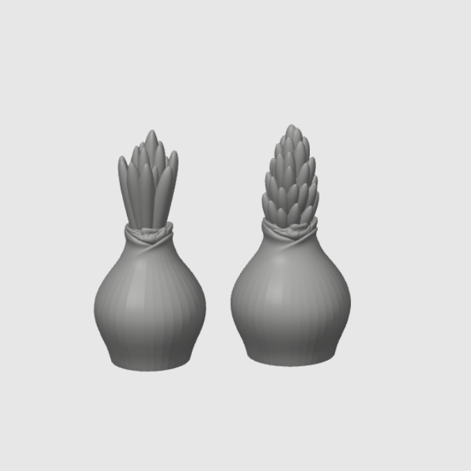 STL 3D Druck Datei Frühling 2er Set Hyazinthen mit Blättern und Blüten skalierbar Frühlingsdeko Ostern 3D-Datei 3D-Druck Vorlage Osterdeko – Bild 2