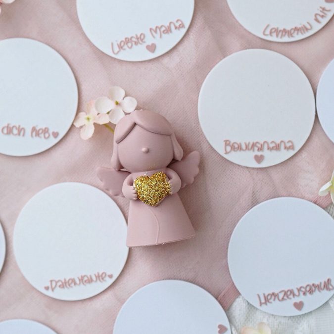 10 STL 3D Druck Datei Engel mit 10 Geschenkscheiben seperat druckbar Muttertag Mama Oma Beste Freundin auch für Gießteile 3D-Druck Datei – Bild 5