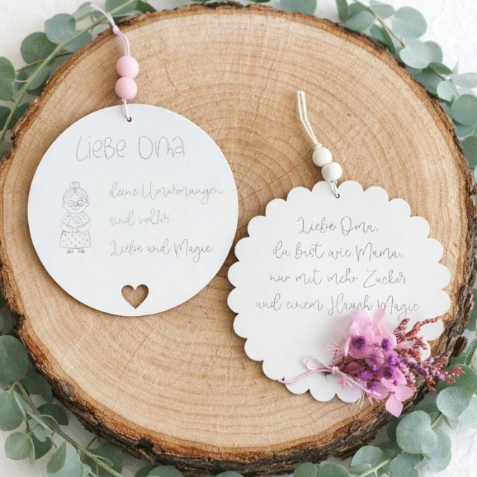 SVG Laserdatei Holzscheiben 3er Set Oma Großmutter Beste Omi Muttertag Familie Geschenkidee Oma SVG Datei – Bild 4