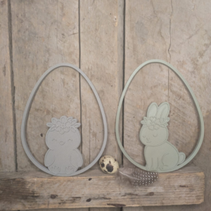 STL 3D Druck Datei Kranz 2er Set Hase und Küken Ostern Frühling Geschenkanhänger Türdeko Hoop Loop Wanddeko 3D-Datei 3D-Druck Vorlage