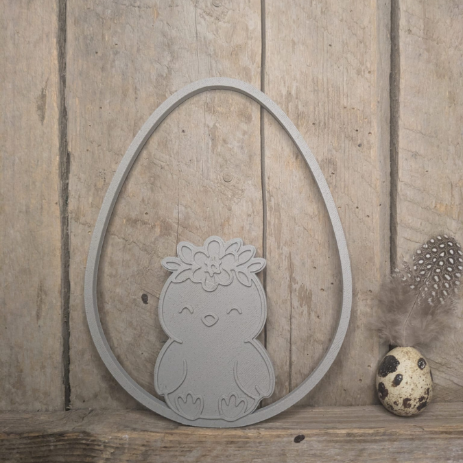 STL 3D Druck Datei Kranz 2er Set Hase und Küken Ostern Frühling Geschenkanhänger Türdeko Hoop Loop Wanddeko 3D-Datei 3D-Druck Vorlage – Bild 5