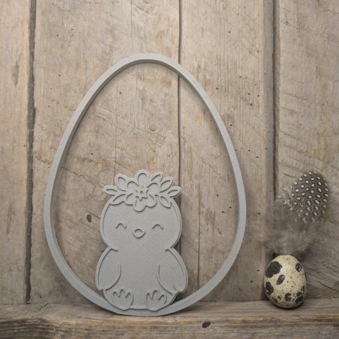 STL 3D Druck Datei Kranz 2er Set Hase und Küken Ostern Frühling Geschenkanhänger Türdeko Hoop Loop Wanddeko 3D-Datei 3D-Druck Vorlage – Bild 6