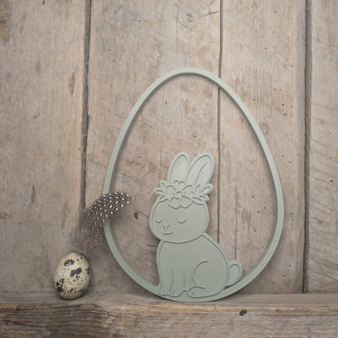 STL 3D Druck Datei Kranz 2er Set Hase und Küken Ostern Frühling Geschenkanhänger Türdeko Hoop Loop Wanddeko 3D-Datei 3D-Druck Vorlage – Bild 7