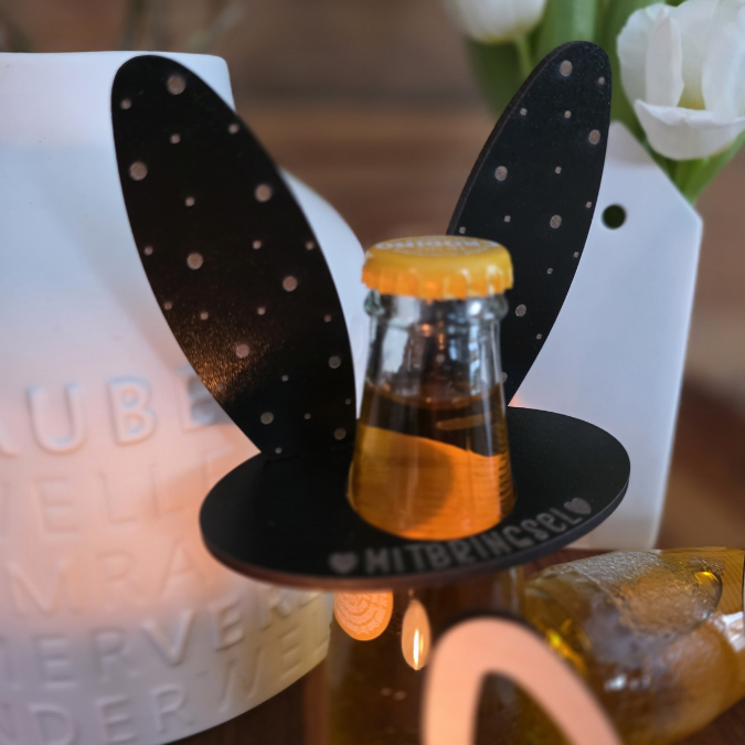 SVG Laserdatei Hasenohren für Flaschen Ostern Geschenkidee Ostermitbringsel Weinflasche verschiedene Designs Osergeschen SVG-Datei Hasenohr – Bild 5