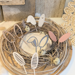 STL 3D Druck Datei 6 designs Hasenohren Stecker Trockenblumen deko Dekostecker Ostern Ohrenstecker Floral 3D-Druck Datei