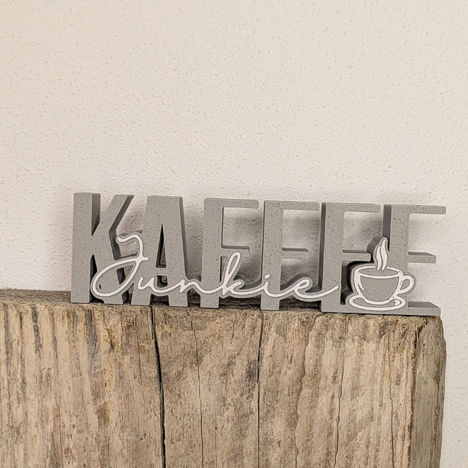 STL 3D Druck Datei Kaffee Schriftzug 3 Designs Deutsch und englisch Kaffee Liebe Coffeelounge Kaffeelounge Küchendeko 3D-druck STL – Bild 5