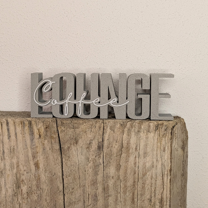 STL 3D Druck Datei Kaffee Schriftzug 3 Designs Deutsch und englisch Kaffee Liebe Coffeelounge Kaffeelounge Küchendeko 3D-druck STL – Bild 6