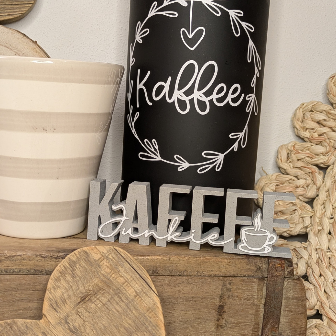 STL 3D Druck Datei Kaffee Schriftzug 3 Designs Deutsch und englisch Kaffee Liebe Coffeelounge Kaffeelounge Küchendeko 3D-druck STL – Bild 8