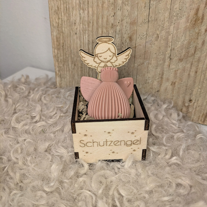 3mm und 4mm Engelbox Geschenkbox für Kleinigkeiten Schutzengel SVG Laser Datei Mama Oma Papa Freundin Geschenkidee Freudschaft Engelchen – Bild 9