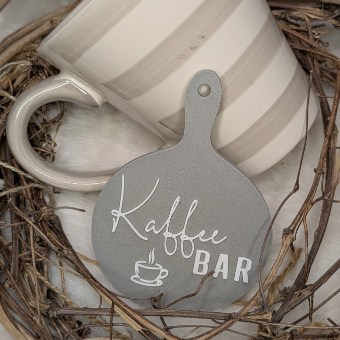 STL 3D Druck Datei Kaffee Dekobrett 4 Designs Deutsch und englisch Kaffee Liebe Kaffeelounge Kaffeebar Coffeelounge Küchendeko 3D-druck STL – Bild 6