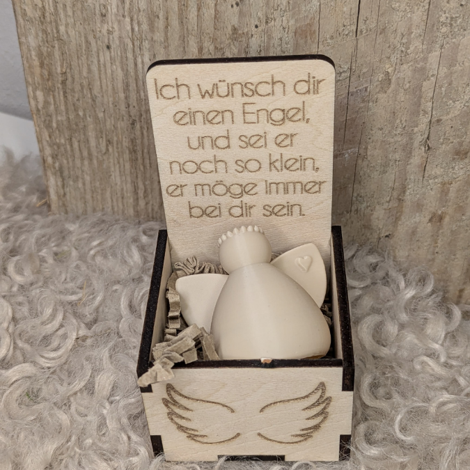 3mm und 4mm Engelbox Geschenkbox für Kleinigkeiten Schutzengel SVG Laser Datei Mama Oma Papa Freundin Geschenkidee Freudschaft Engelchen – Bild 3