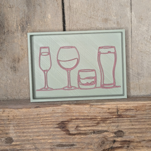 STL 3D Druck Datei Aufsteller Bild Bilderrahmen Schild Statement Drinks Bier Wein Sekt Whisky Gin Shot Drunk 3D-Druck Datei quotes lustig