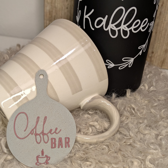 STL 3D Druck Datei Kaffee Dekobrett 4 Designs Deutsch und englisch Kaffee Liebe Kaffeelounge Kaffeebar Coffeelounge Küchendeko 3D-druck STL – Bild 7