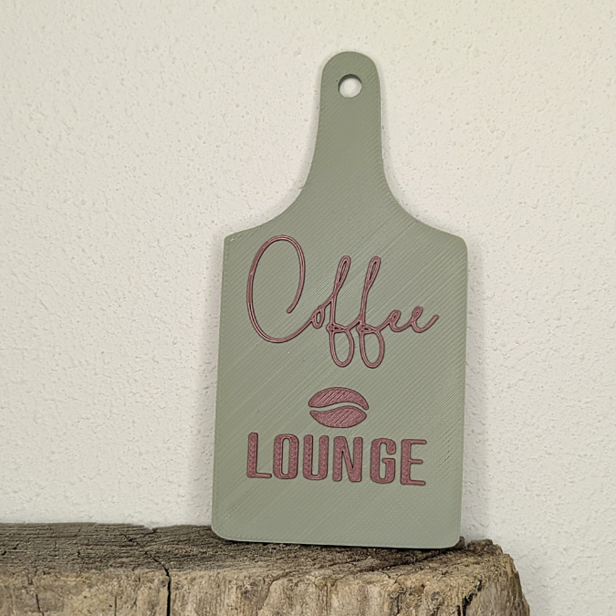 STL 3D Druck Datei Kaffee Dekobrett 4 Designs Deutsch und englisch Kaffee Liebe Kaffeelounge Kaffeebar Coffeelounge Küchendeko 3D-druck STL – Bild 12