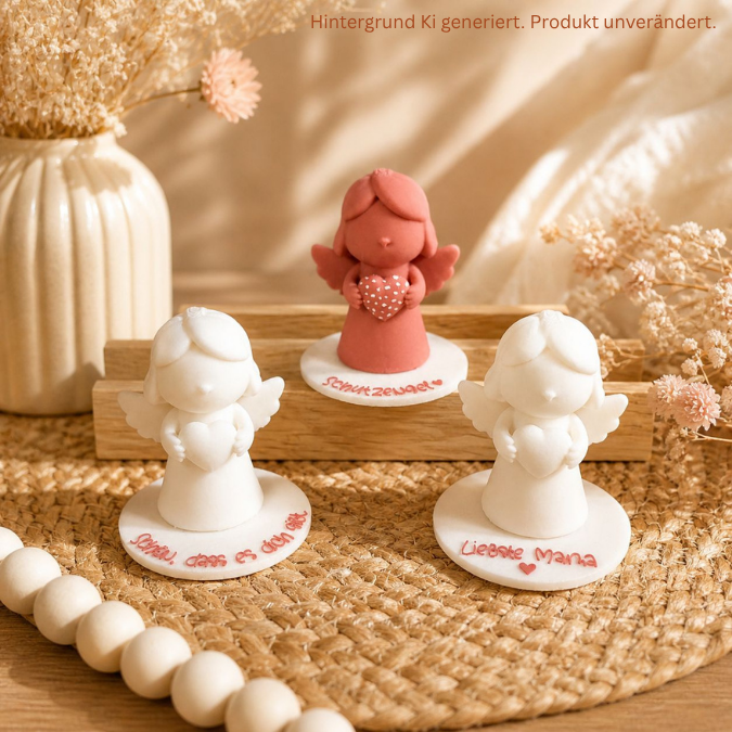 10 STL 3D Druck Datei Engel mit 10 Geschenkscheiben seperat druckbar Muttertag Mama Oma Beste Freundin auch für Gießteile 3D-Druck Datei – Bild 3