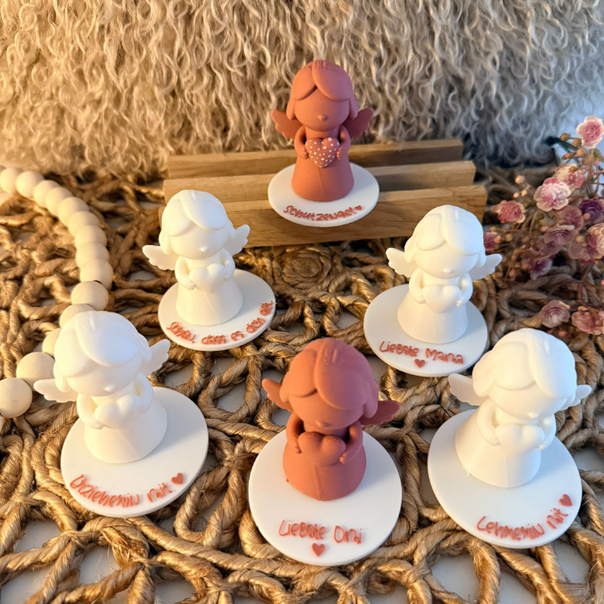 10 STL 3D Druck Datei Engel mit 10 Geschenkscheiben seperat druckbar Muttertag Mama Oma Beste Freundin auch für Gießteile 3D-Druck Datei – Bild 7