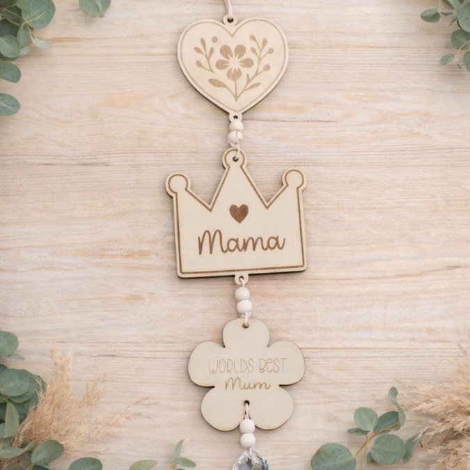 SVG Laserdatei Sonnenfänger Motive Anhänger Mama Mom 16 designs deutsch und englisch Muttertag Herz Blumen Mutter SVG Datei – Bild 9