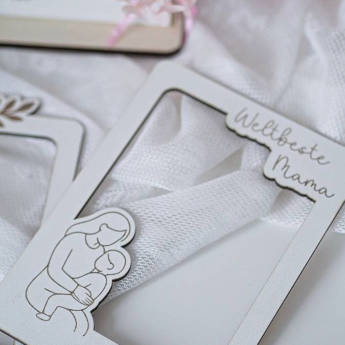 SVG Laserdatei 6 Designs Bilderrahmen Muttertag Mama mit Ständer für 3mm und 4mm Holz Beste Mama Mutter Mami Familie SVG Datei – Bild 11