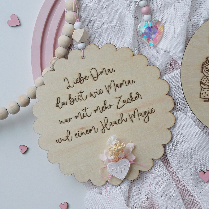 SVG Laserdatei Holzscheiben 3er Set Oma Großmutter Beste Omi Muttertag Familie Geschenkidee Oma SVG Datei – Bild 7