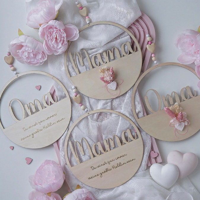 SVG Laserdatei 4Designs Kränze Mama Oma für trockenblumen Beste Mama Geschenk zum Muttertag Großmutter Mutterliebe SVG Datei – Bild 7