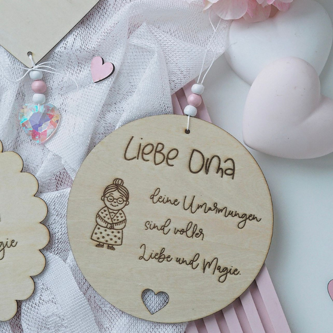 SVG Laserdatei Holzscheiben 3er Set Oma Großmutter Beste Omi Muttertag Familie Geschenkidee Oma SVG Datei – Bild 10