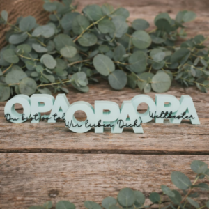 STL 3D Druck Datei 6 verschiedene Designs Opa Schriftzug 3D-Datei Vatertag Weltbester Opa wir lieben dich Blumen Großvater