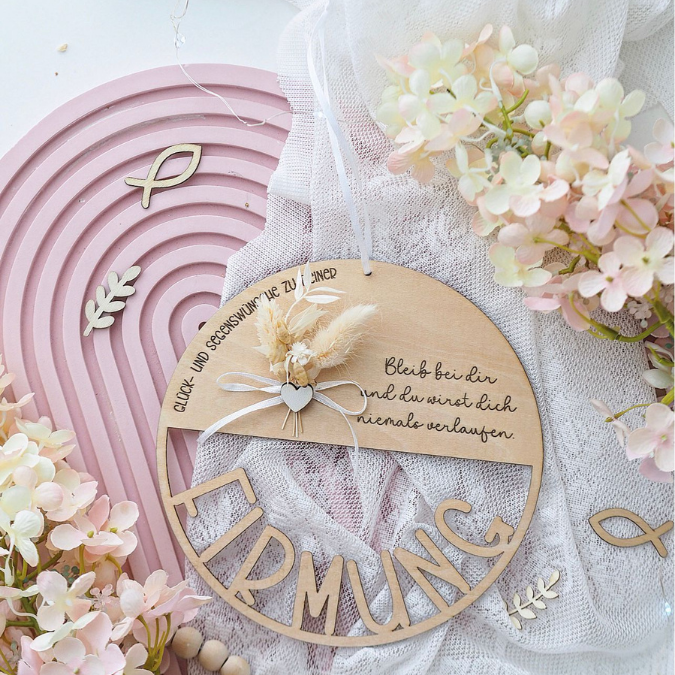 SVG Laserdatei 6er Set Kränze für Kommunion Konfirmation Firmung Geldgeschenk mit Fisch zum füllen mit Blumen oder Geldgeschenk SVG-Datei – Bild 14