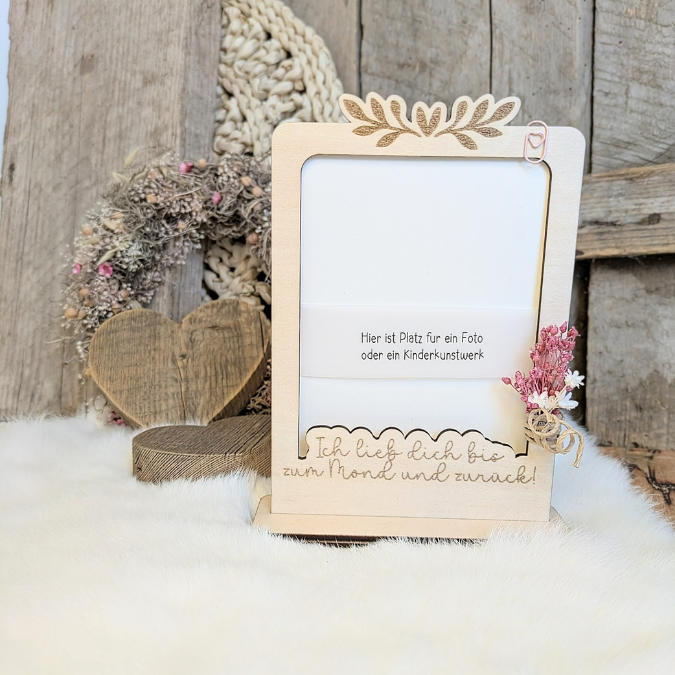 SVG Laserdatei 6 Designs Bilderrahmen Muttertag Mama mit Ständer für 3mm und 4mm Holz Beste Mama Mutter Mami Familie SVG Datei – Bild 30