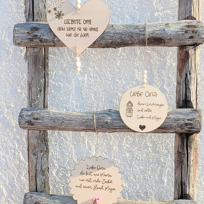 SVG Laserdatei Holzscheiben 3er Set Oma Großmutter Beste Omi Muttertag Familie Geschenkidee Oma SVG Datei – Bild 21