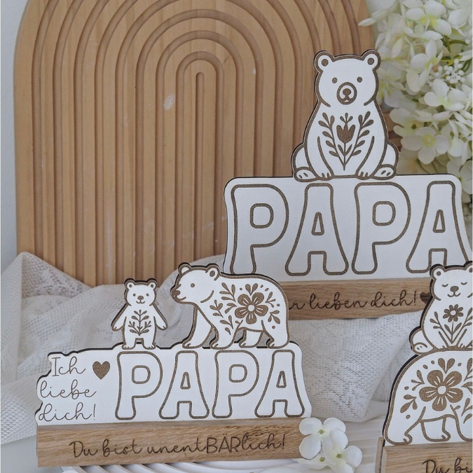 SVG Datei Vatertag Bären Klötzchen Datei Geschenkidee für Papa Mann SVG Laserdatei Lasercut Männergeschenk Mann Vater Easy sticks Papabär – Bild 16