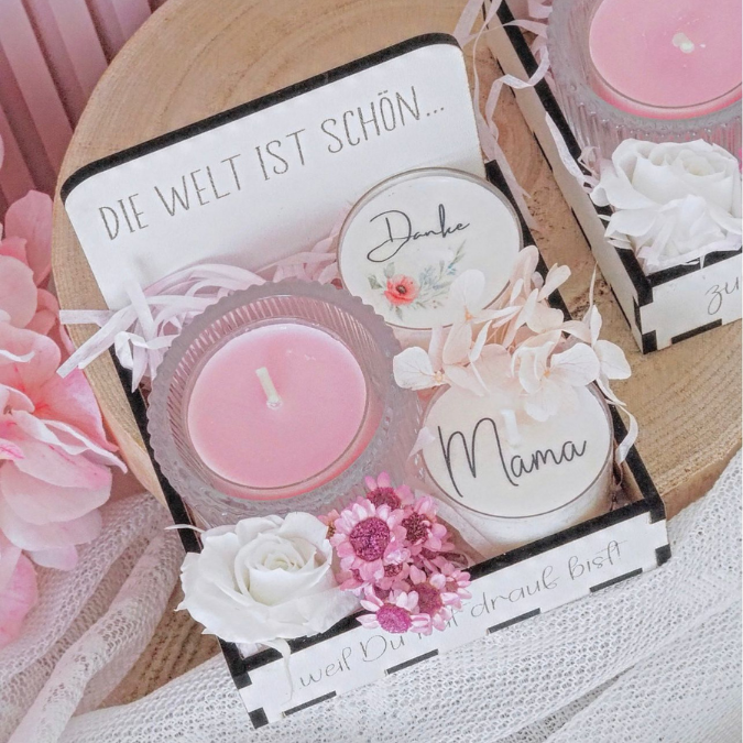 SVG Laserdatei Box für 4 Teelichter Muttertag Oma Beste Freundin Mama Beste Mama Geschenk zum Muttertag Großmutter Geschenkidee SVG Datei – Bild 32