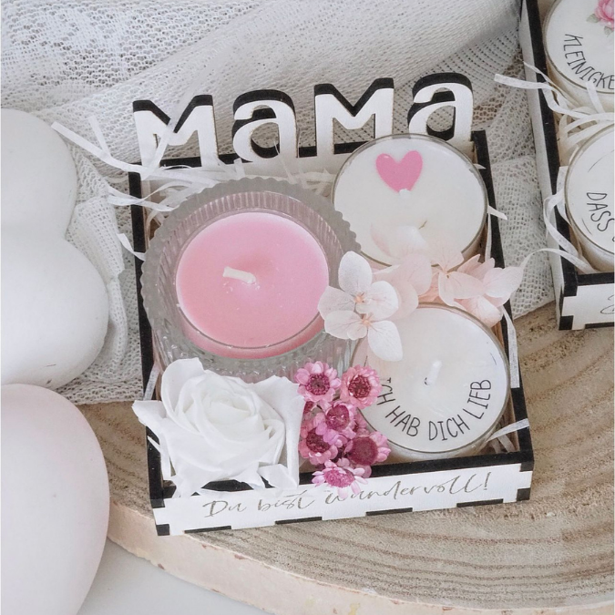 SVG Laserdatei Box für 4 Teelichter Muttertag Oma Beste Freundin Mama Beste Mama Geschenk zum Muttertag Großmutter Geschenkidee SVG Datei – Bild 33
