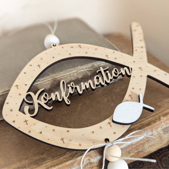 SVG Laserdatei Fisch Kränze 9 Designs inkl Sonnenfänger Konfirmation Kommunion Firmung Taufe Anhänger Kirche SVG-Datei personalisierbar – Bild 25