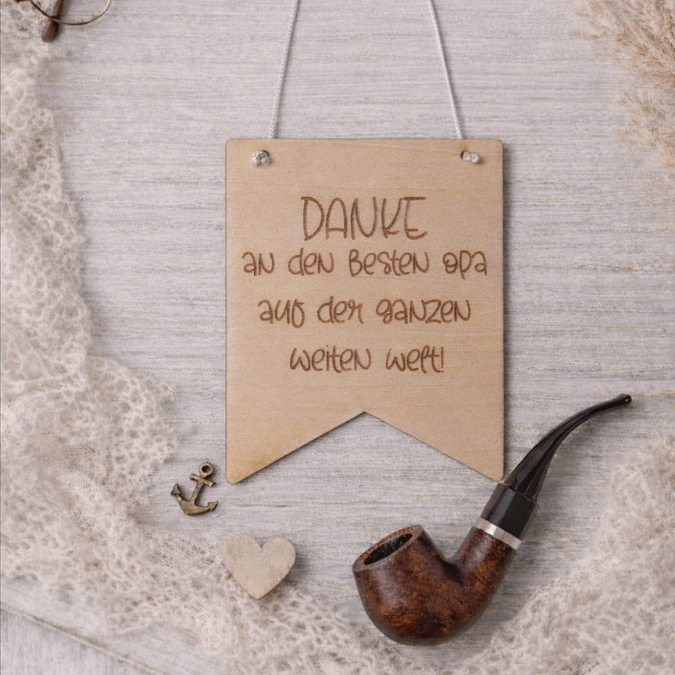 SVG Laserdatei Holzscheibe Wimpel 3er Set Opa Großvater Bester Opi Vatertag Familie Geschenkidee Großeltern SVG Datei Männer Mann UrOpa – Bild 9