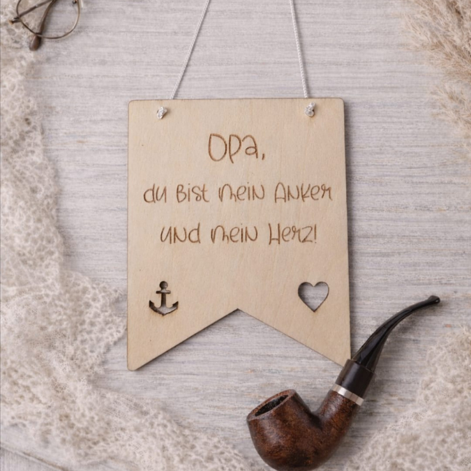 SVG Laserdatei Holzscheibe Wimpel 3er Set Opa Großvater Bester Opi Vatertag Familie Geschenkidee Großeltern SVG Datei Männer Mann UrOpa – Bild 10