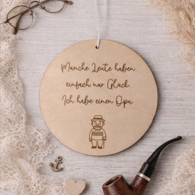 SVG Laserdatei Holzscheibe Wimpel 3er Set Opa Großvater Bester Opi Vatertag Familie Geschenkidee Großeltern SVG Datei Männer Mann UrOpa – Bild 11