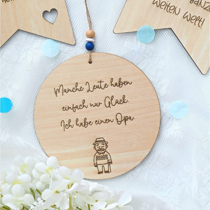 SVG Laserdatei Holzscheibe Wimpel 3er Set Opa Großvater Bester Opi Vatertag Familie Geschenkidee Großeltern SVG Datei Männer Mann UrOpa – Bild 13