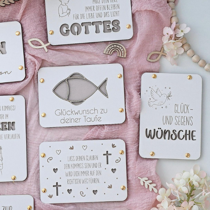 SVG Laserdatei Geldgeschenk Verpackung für Geld 8 Designs Kirchlich Taufe Konfirmation Kommunion Gutscheinkarten SVG-Datei Geldkarten – Bild 14