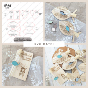 SVG Laserdatei 8 Designs Verpackung für Geld Kirchlich Kirche Konfirmation Kommunion Firmung Taufe Geldgeschenk SVG-Datei Glaube Reagenzglas