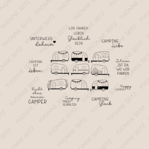 SVG Laser Datei Gravur Bundle Camping Wohnwagen Campingglück Camper Unterwegs daheim Laserdatei Plotterdatei