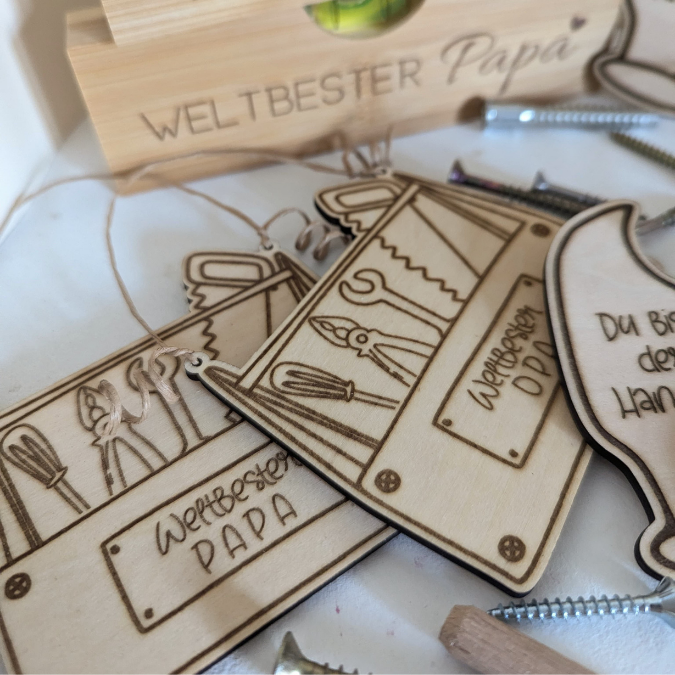 SVG Laser Datei Hammer Werkzeugkasten zum aufhängen Männer Geschenkidee für Papa Vatertag Opa Mann Lasercut Männergeschenk Vater Werkstatt – Bild 7