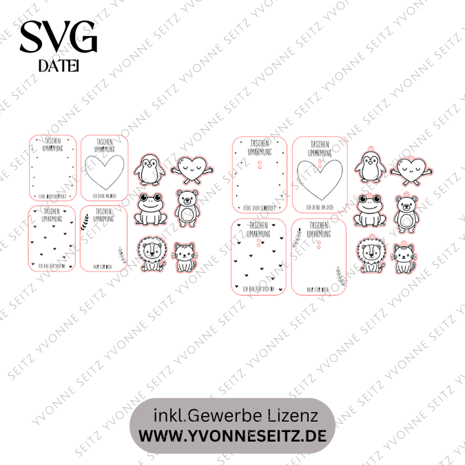 SVG Laserdatei Taschenumarmung Mitbringsel Muttertag Oma Beste Freundin Mama Kleinigkeit Geschenk Großmutter Geschenkidee SVG Datei – Bild 2