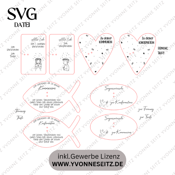 SVG Laserdatei 8 Designs Verpackung für Geld Kirchlich Kirche Konfirmation Kommunion Firmung Taufe Geldgeschenk SVG-Datei Glaube Reagenzglas – Bild 2