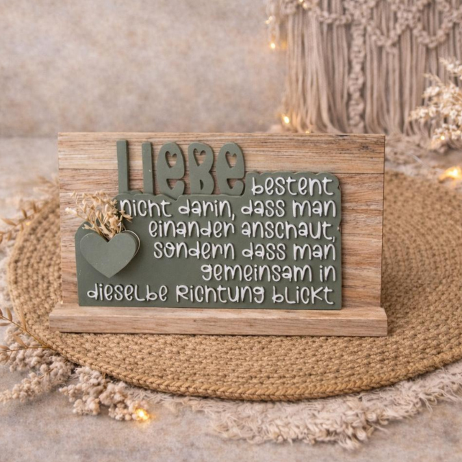 STL 3D Druck Datei Liebe Schriftzug "Liebe besteht nicht darin, dass man einander anschaut sondern..." 3D Datei zur Hochzeit Paar Romantisch – Bild 3