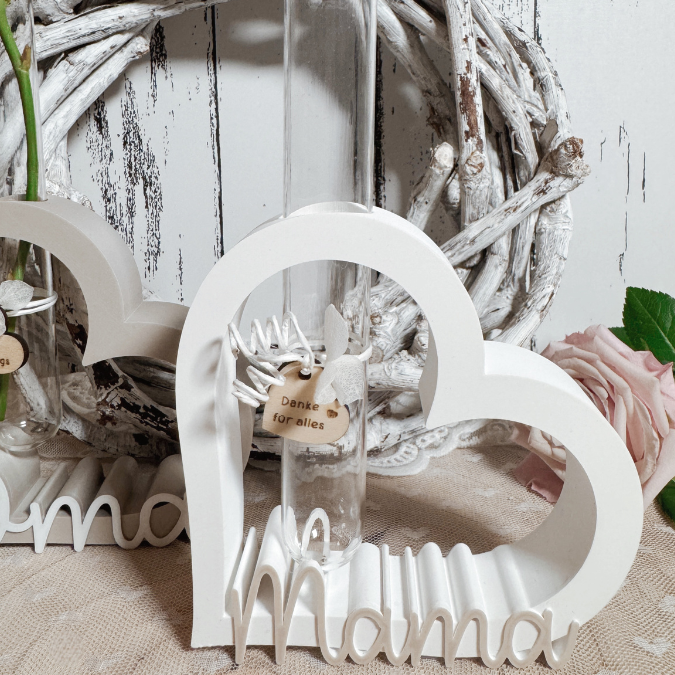 STL 3D Druck Datei 4 Designs Herz für Reagenzglas Mama Oma Schriftzug 3D-Datei Muttertag Beste Mama Best Mom deutsch und englisch – Bild 8