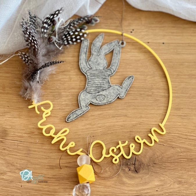 STL 3D Druck Datei Kranz schlicht Frohe Ostern Frühling Geschenkanhänger Türdeko Hoop Loop Wanddeko 3D-Datei 3D-Druck Vorlage – Bild 6