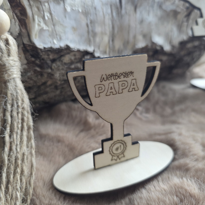 SVG Laser Datei Papa Opa Pokal zum stellen oder Hängen Geschenkidee für Vatertag Großvater Mann SVG Laserdatei Männergeschenk 3mm 4mm – Bild 11