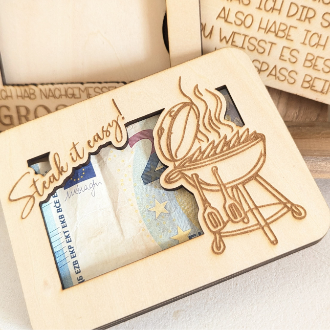 9 Designs Laserdatei Verpackung für Gutscheinkarten Gutscheine Geld Männer Mann Papa Ec Kartengröße Geldgeschenk Wunschgutschein SVG Datei – Bild 9